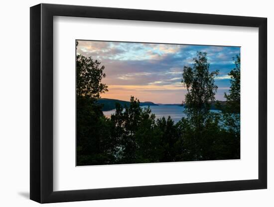 Sundown, Stora Le, near Ed, Dalsland, Götaland, Sweden-Andrea Lang-Framed Photographic Print