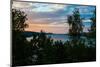 Sundown, Stora Le, near Ed, Dalsland, Götaland, Sweden-Andrea Lang-Mounted Photographic Print