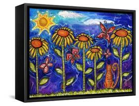 Sundown Sunflowers-Wyanne-Framed Stretched Canvas