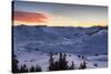 Sundown, Sunser Alp, Valley, Snow-Jurgen Ulmer-Stretched Canvas