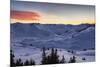 Sundown, Sunser Alp, Valley, Snow-Jurgen Ulmer-Mounted Photographic Print