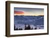 Sundown, Sunser Alp, Valley, Snow-Jurgen Ulmer-Framed Photographic Print