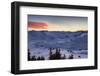 Sundown, Sunser Alp, Valley, Snow-Jurgen Ulmer-Framed Photographic Print