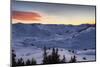 Sundown, Sunser Alp, Valley, Snow-Jurgen Ulmer-Mounted Photographic Print