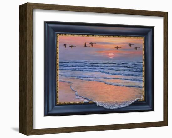 Sundown with Swans-Harro Maass-Framed Giclee Print