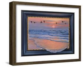 Sundown with Swans-Harro Maass-Framed Giclee Print