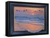 Sundown with Swans-Harro Maass-Framed Stretched Canvas