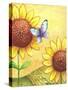 Sunflower and Butterfly-Melinda Hipsher-Stretched Canvas