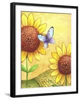 Sunflower and Butterfly-Melinda Hipsher-Framed Giclee Print