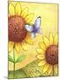 Sunflower and Butterfly-Melinda Hipsher-Mounted Giclee Print