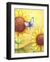 Sunflower and Butterfly-Melinda Hipsher-Framed Giclee Print