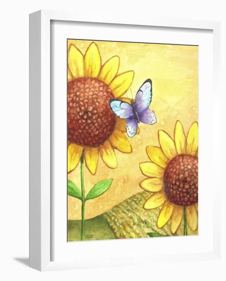 Sunflower and Butterfly-Melinda Hipsher-Framed Giclee Print
