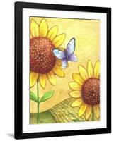Sunflower and Butterfly-Melinda Hipsher-Framed Giclee Print
