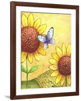 Sunflower and Butterfly-Melinda Hipsher-Framed Giclee Print