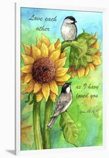 Sunflower and Chickadee-Melinda Hipsher-Framed Giclee Print