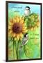 Sunflower and Chickadee-Melinda Hipsher-Framed Giclee Print