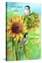 Sunflower and Chickadee-Melinda Hipsher-Stretched Canvas