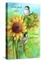 Sunflower and Chickadee-Melinda Hipsher-Stretched Canvas