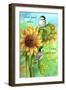 Sunflower and Chickadee-Melinda Hipsher-Framed Giclee Print