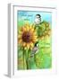 Sunflower and Chickadee-Melinda Hipsher-Framed Giclee Print