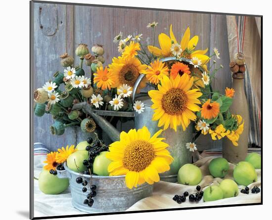 Sunflower Arrangement I-null-Mounted Art Print