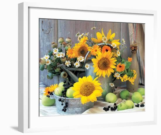 Sunflower Arrangement I-null-Framed Art Print