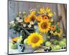 Sunflower Arrangement I-null-Mounted Art Print