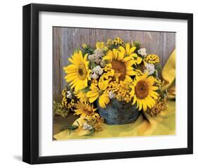 Sunflower Arrangement II-null-Framed Art Print