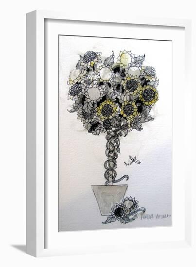 Sunflower arrangement-Linda Arthurs-Framed Giclee Print