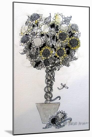 Sunflower arrangement-Linda Arthurs-Mounted Giclee Print