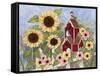 Sunflower Birdhouse-Tracy Miller-Framed Stretched Canvas