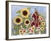 Sunflower Birdhouse-Tracy Miller-Framed Giclee Print