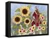 Sunflower Birdhouse-Tracy Miller-Framed Stretched Canvas