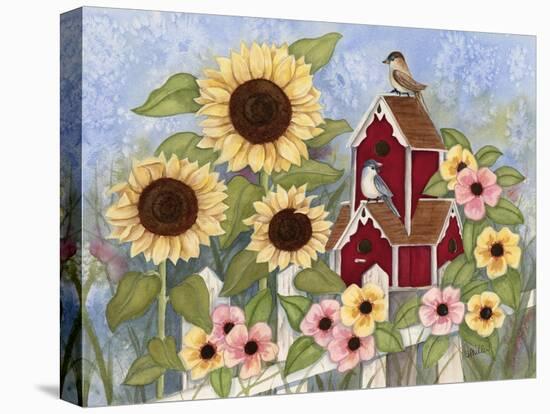Sunflower Birdhouse-Tracy Miller-Stretched Canvas