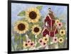 Sunflower Birdhouse-Tracy Miller-Framed Giclee Print