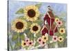 Sunflower Birdhouse-Tracy Miller-Stretched Canvas