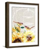 Sunflower Birds I-Irina Trzaskos Studios-Framed Giclee Print