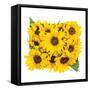 Sunflower Bouquet-Donnie Quillen-Framed Stretched Canvas