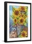 Sunflower Bucket Enjoy Day-Melinda Hipsher-Framed Giclee Print