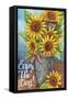 Sunflower Bucket Enjoy Day-Melinda Hipsher-Framed Stretched Canvas