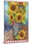 Sunflower Bucket Welcome To Our Home-Melinda Hipsher-Mounted Giclee Print