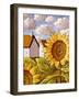 Sunflower & Cottages Scenic View-Cathy Horvath-Buchanan-Framed Giclee Print