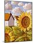 Sunflower & Cottages Scenic View-Cathy Horvath-Buchanan-Mounted Giclee Print