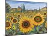 Sunflower Fields-Carissa Luminess-Mounted Giclee Print