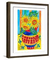 Sunflower Floral Surprise-Deborah Cavenaugh-Framed Art Print