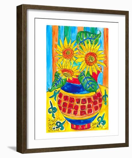 Sunflower Floral Surprise-Deborah Cavenaugh-Framed Art Print