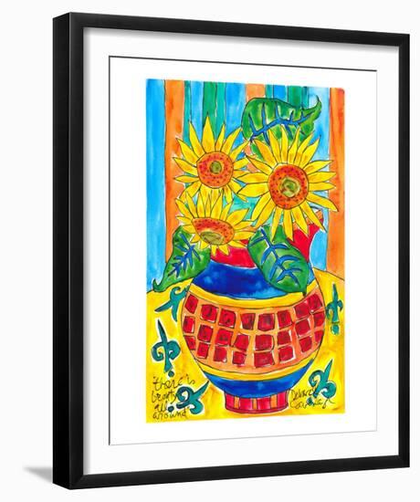 Sunflower Floral Surprise-Deborah Cavenaugh-Framed Art Print