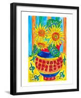 Sunflower Floral Surprise-Deborah Cavenaugh-Framed Art Print