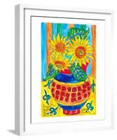 Sunflower Floral Surprise-Deborah Cavenaugh-Framed Art Print