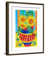 Sunflower Floral Surprise-Deborah Cavenaugh-Framed Art Print